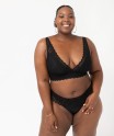 Tanga en microfibre et dentelle femme grande taille